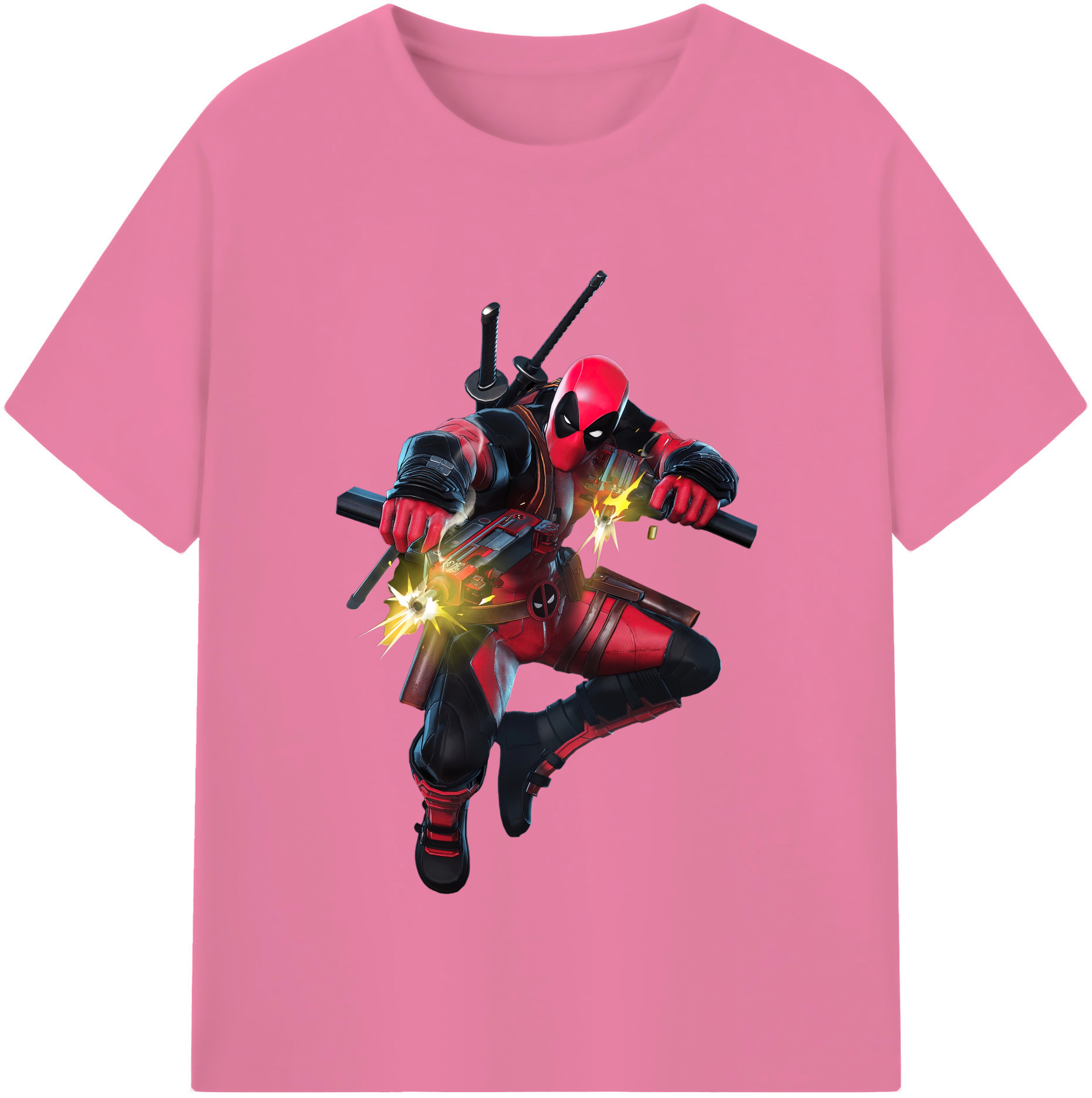 （画像用） Deadpool デッドプール 綿100％半袖Tシャツ（フロントプリント）